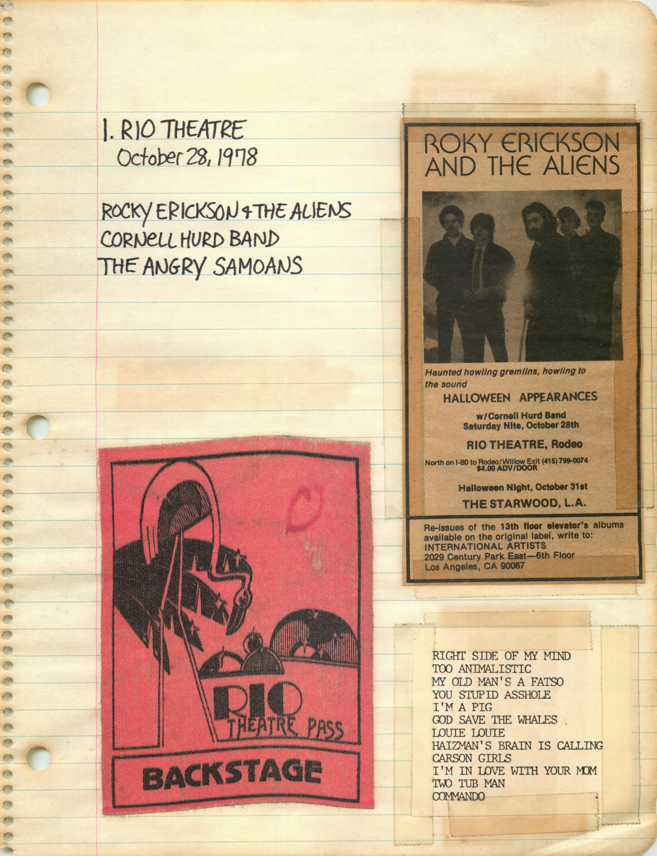 ./ANGRY SAMOANS Metal Mike Scrapbook 1978 - 10-28-1978 - 05-06-1979 - The Bonze Era - Bonze Annette Rose Blayk FKA Kevin Eric BONZE Saunders on Lead Guitar_Page_01.png
